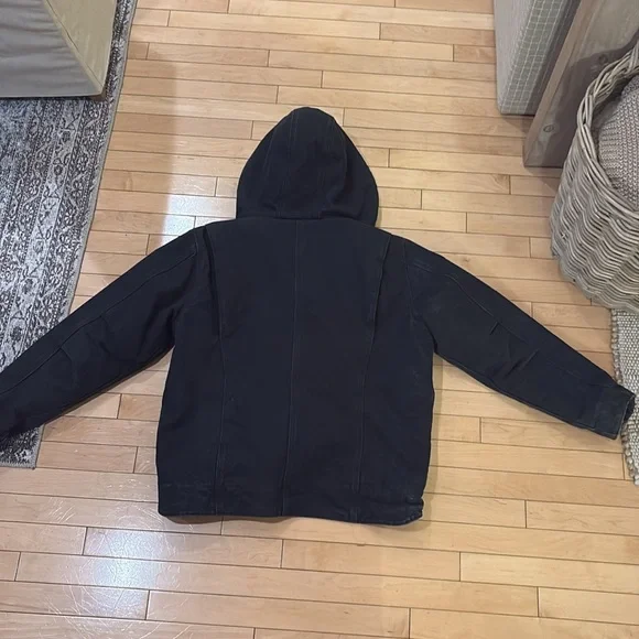 Carhartt Black Hooded Jacket with Cozy Lining - Picture 5 of 5